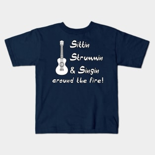 Uke around the fire Kids T-Shirt